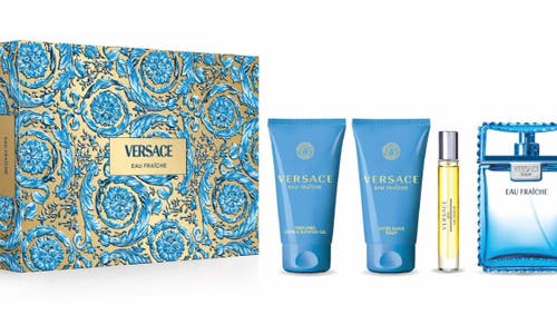 Shop Versace Man Eau Fraîche Eau De Toilette 4-piece Gift Set $196 Value In No Color