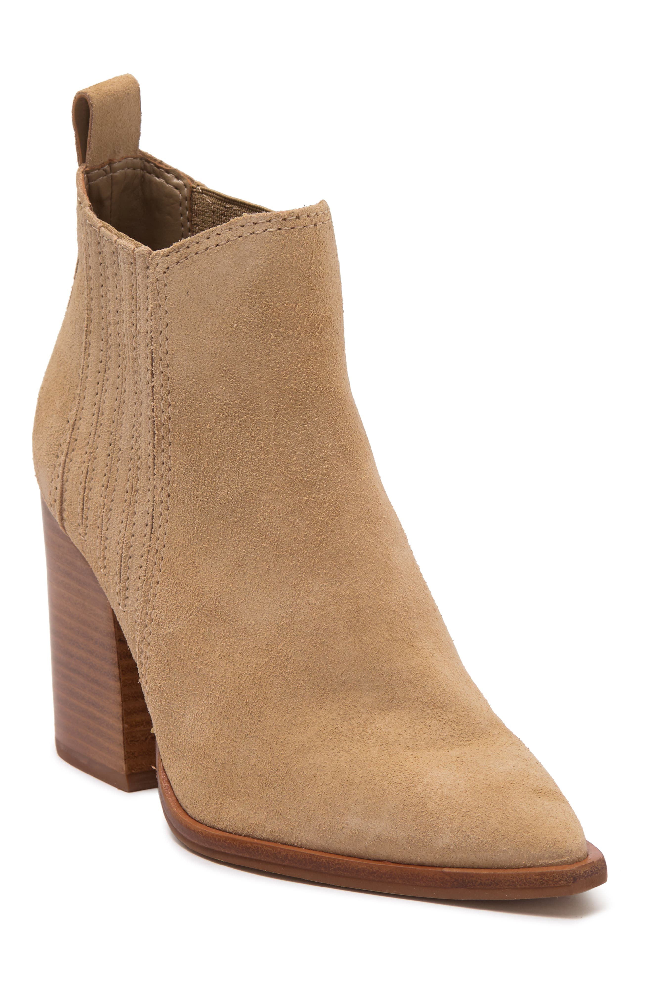 gabeena leather block heel chelsea boot vince camuto