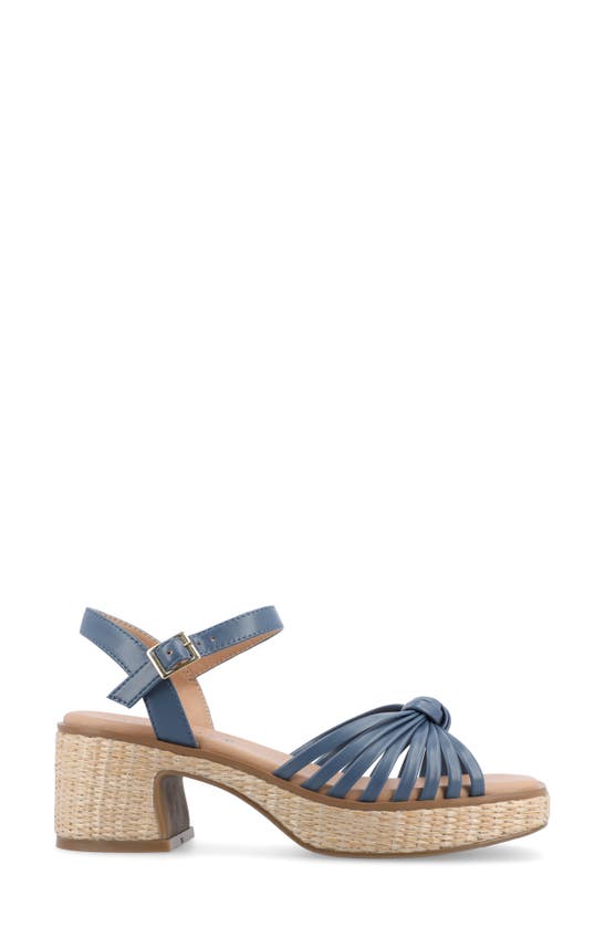 Journee Collection Hally Espadrille Platform Sandal In Blue
