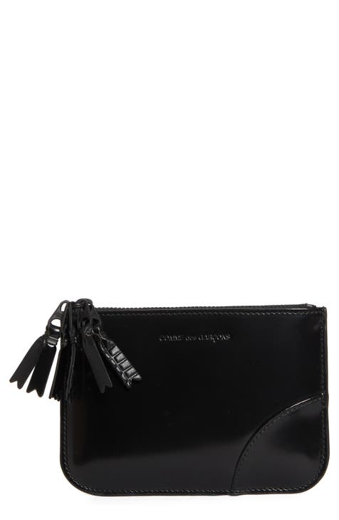 Nordstrom Sandra Leather Clutch Black Size Small