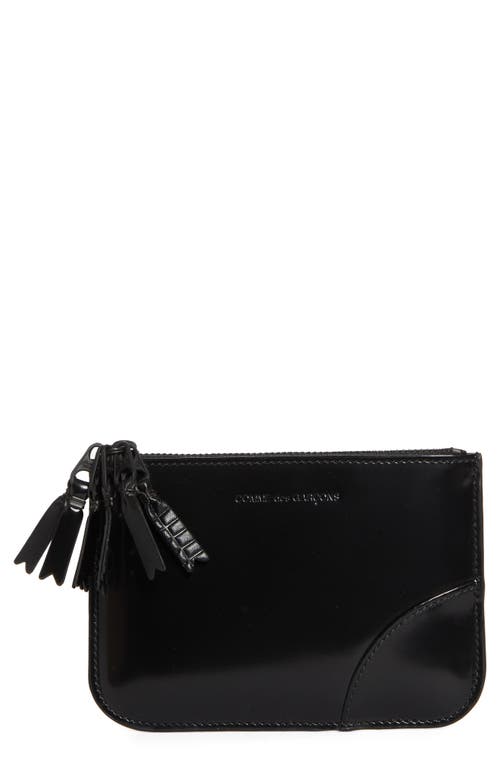 COMME DES GARÇONS COMME DES GARÇONS WALLETS SMALL ZIPPER MEDLEY LEATHER POUCH