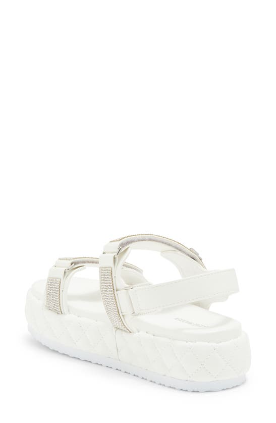 Shop Steve Madden Kdis' Jmal Glitter Sandal In White