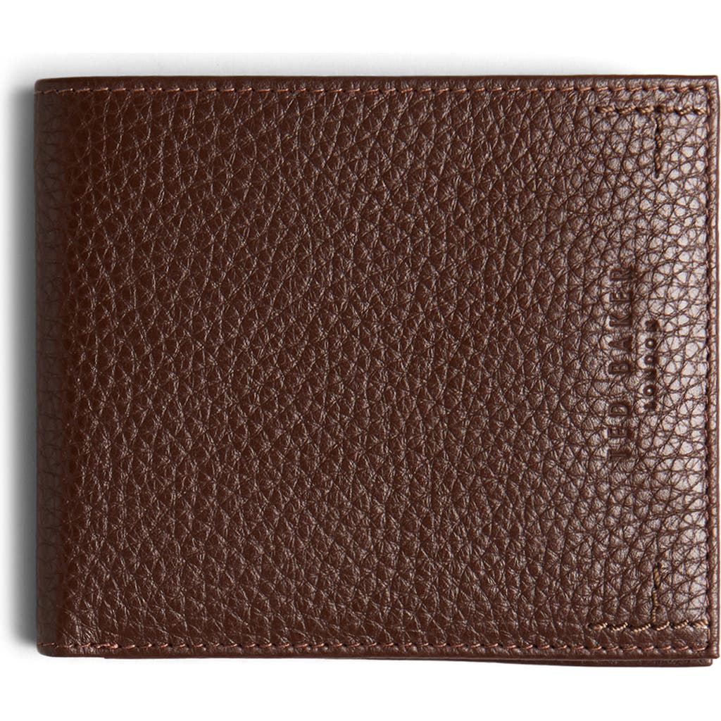 Ted Baker London Colorblock Leather Bifold Wallet In Brown
