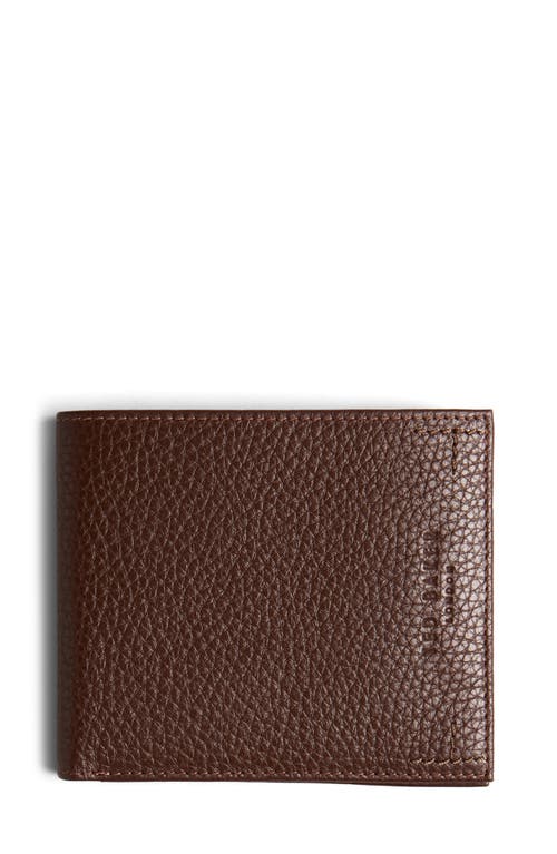 Shop Ted Baker London Colorblock Leather Bifold Wallet In Brown