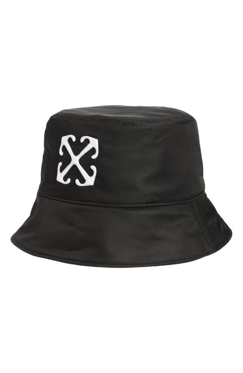 Off-White Arrow Embroidered Bucket Hat Black White at Nordstrom,