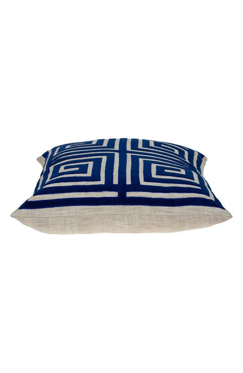 Parkland Collection Gio Cotton Velvet Throw Pillow In Blue