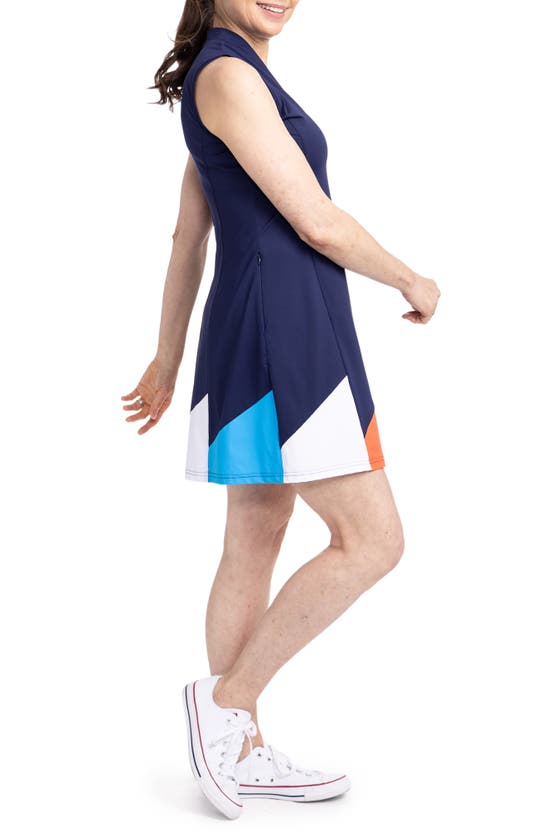Kinona Helping Wind Sleeveless Golf Dress In Navy