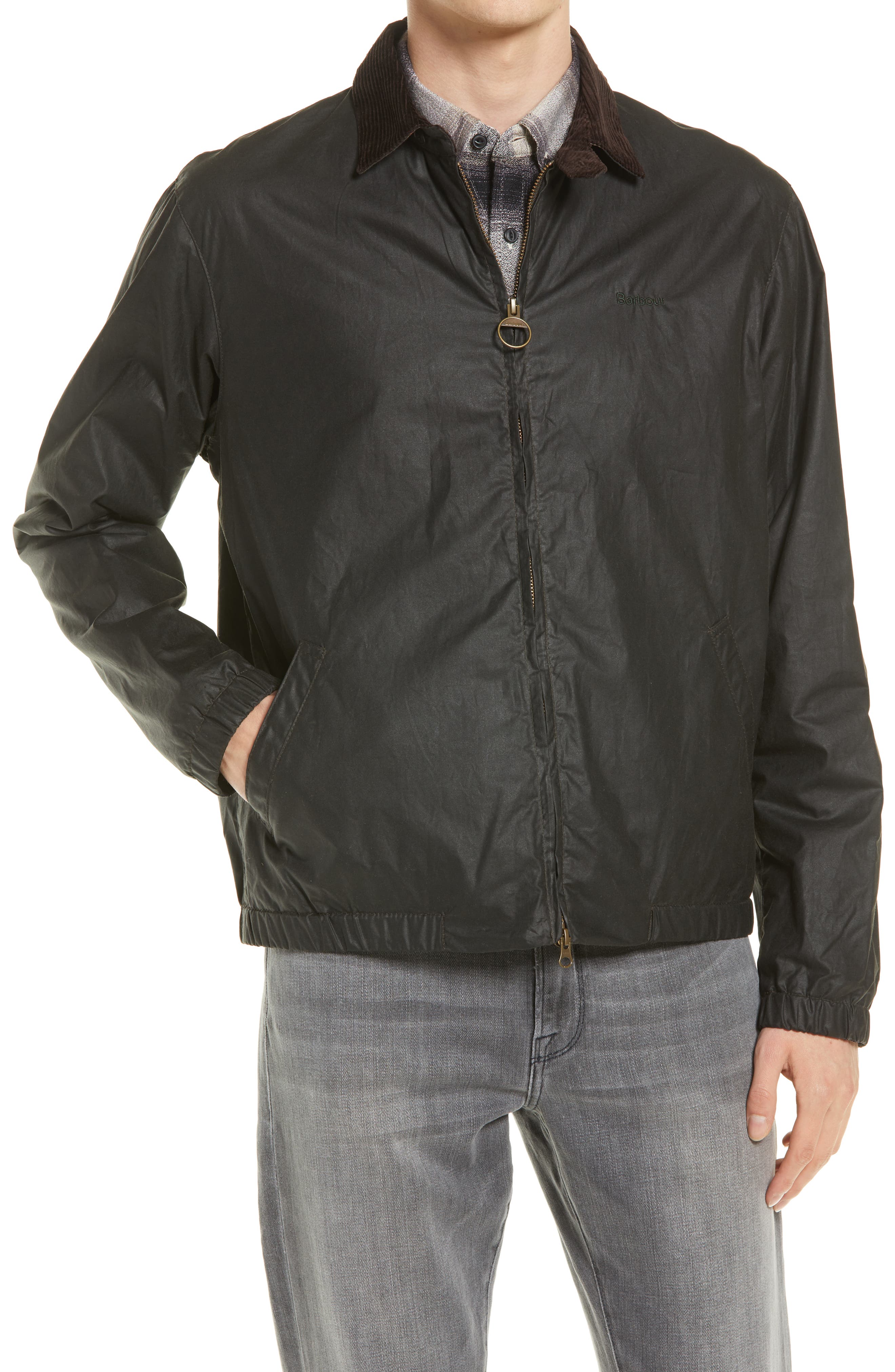 barbour hiking waxed cotton jacket