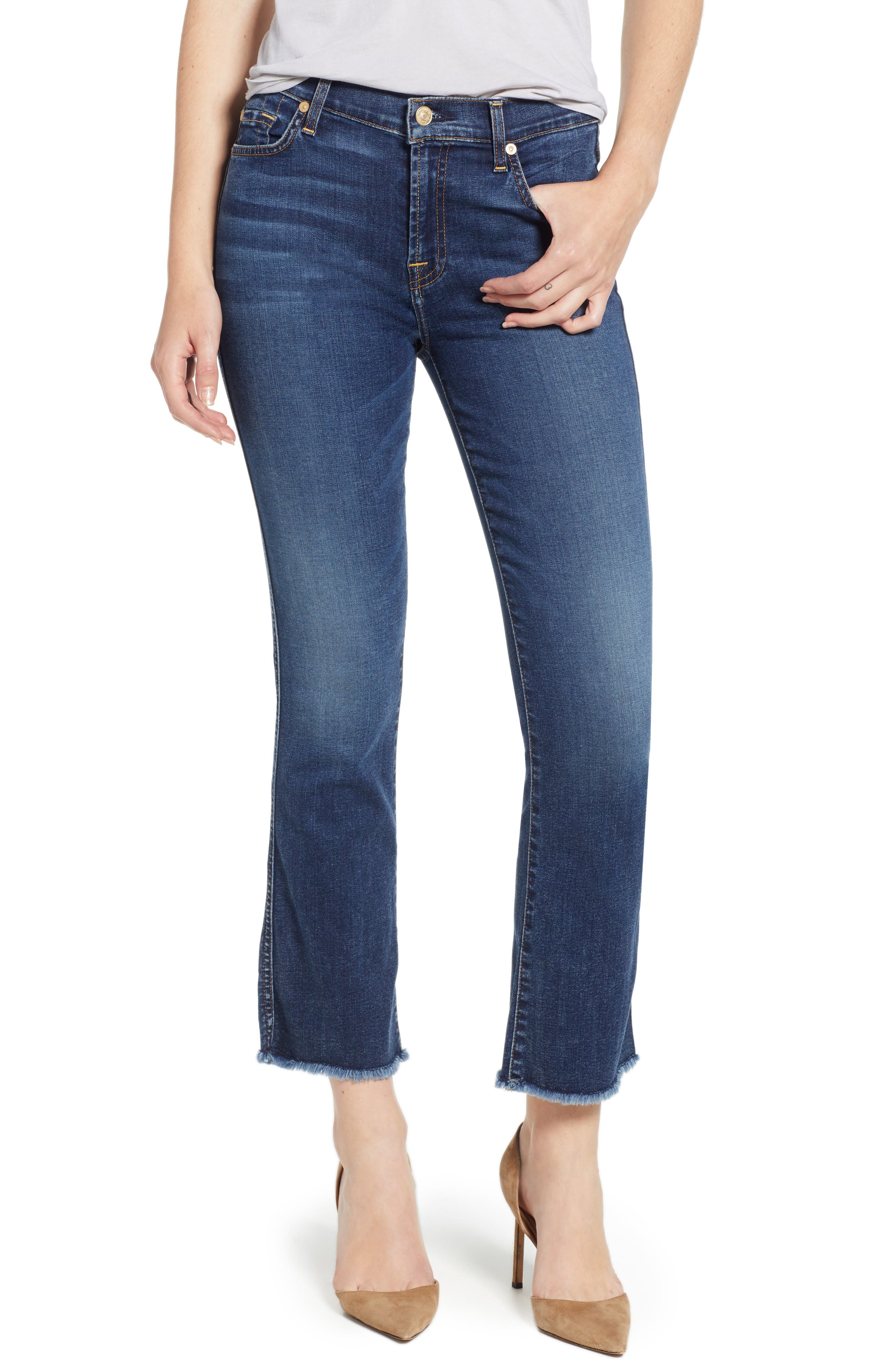 7 for all mankind cropped bootcut jeans