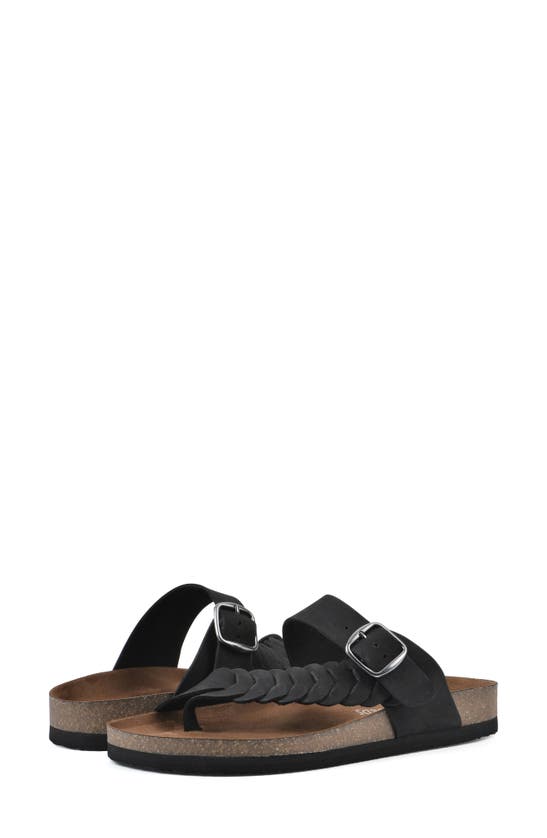 Shop White Mountain Footwear Happier Sandal In Black/ Nubuck