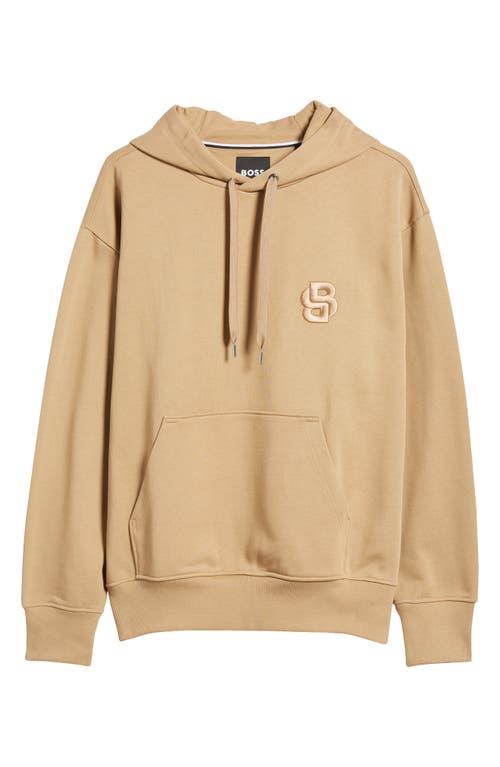 Shop Hugo Boss Boss C-sullivan Logo Hoodie In Open Beige