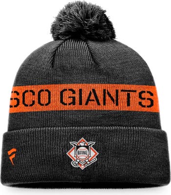 Women's Fanatics Branded Natural/Black San Francisco Giants Cuffed Knit Hat with Pom