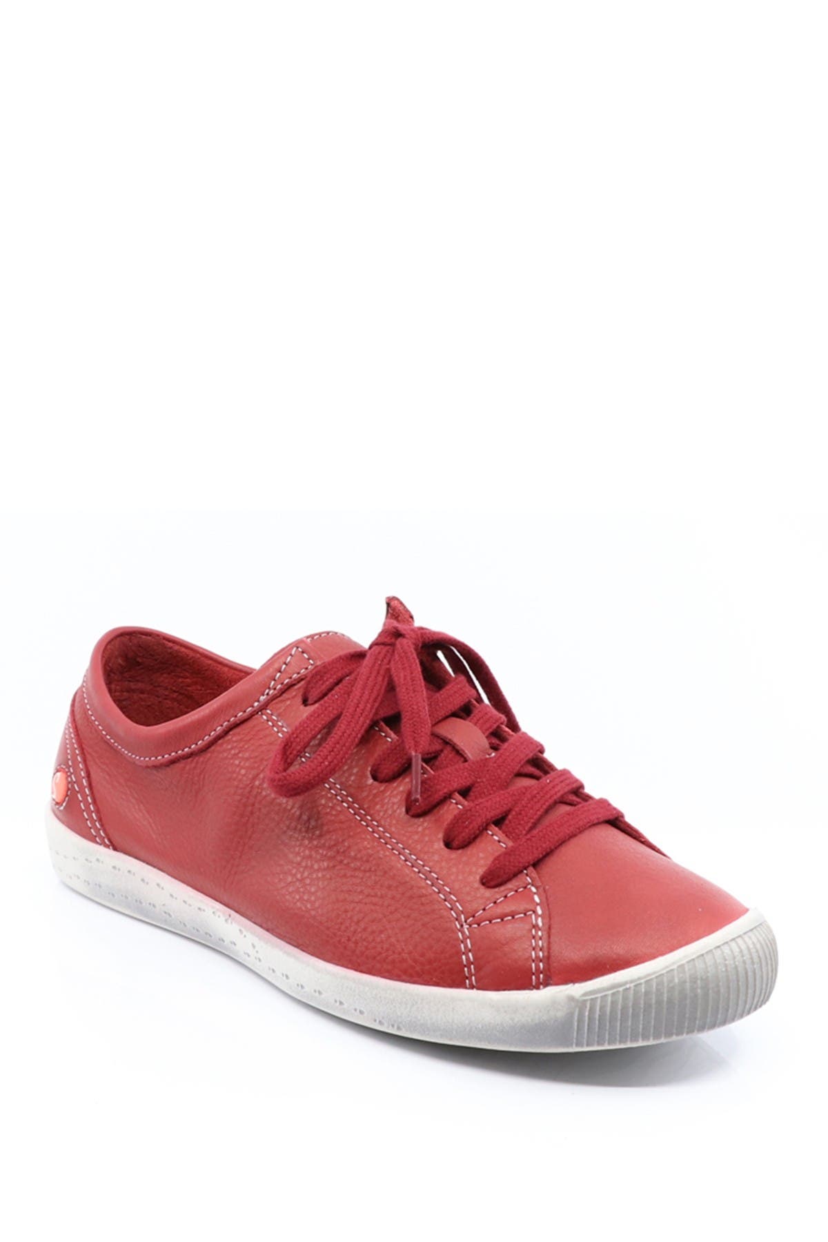 Softinos By Fly London Isla Distressed Sneaker In 554 Red Washed Leath