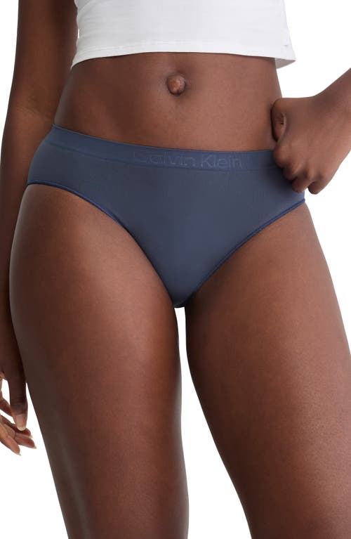 Shop Calvin Klein Bonded Flex Seamless Bikini In Ink