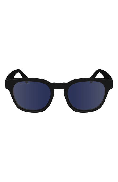Premium Heritage 49mm Rectangular Sunglasses in Black