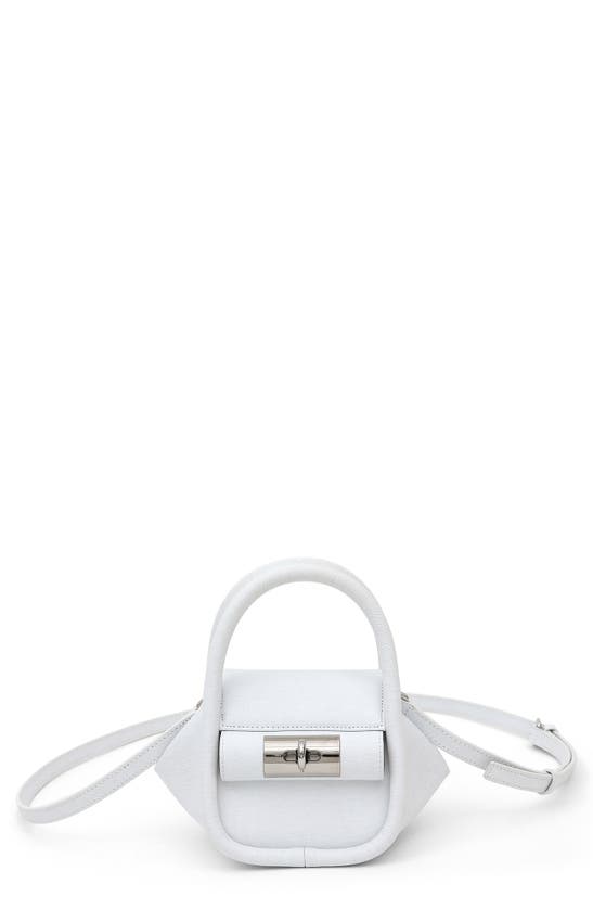 Gu-de Mini Love Bag In Denim Effected White / White