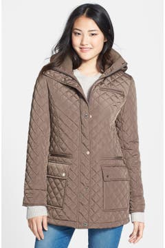 Calvin Klein Quilted Jacket with Removable Hood (Online Only) | Nordstrom
