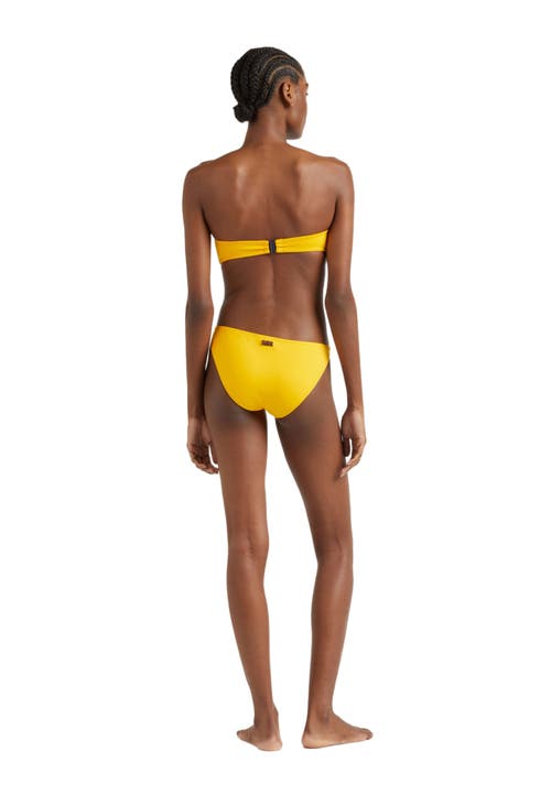 Shop Vilebrequin Solid Sculpt Ring Bandeau Bikini Top In Mangue