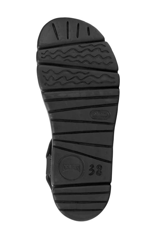 Camper Oruga Up Platform Sport Sandal In Black/black