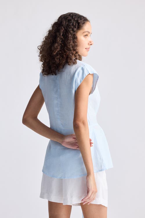 Reistor Power Moves Short Sleeve Top In Summer Blue