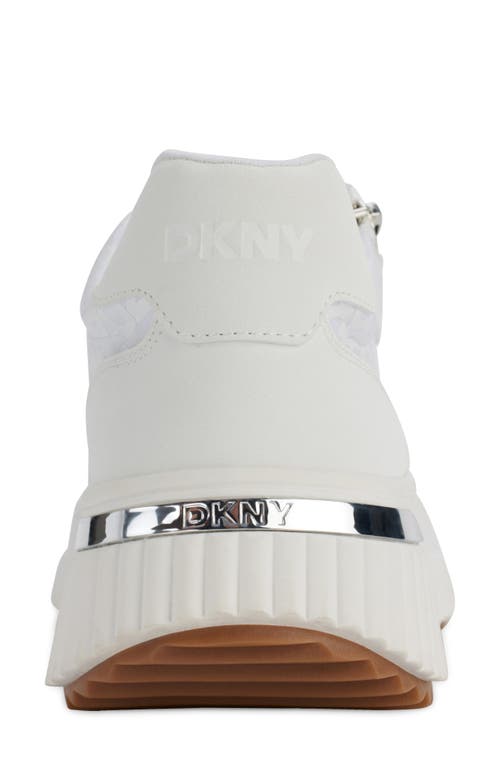 Shop Dkny Lissa Platform Sneaker In Bright White