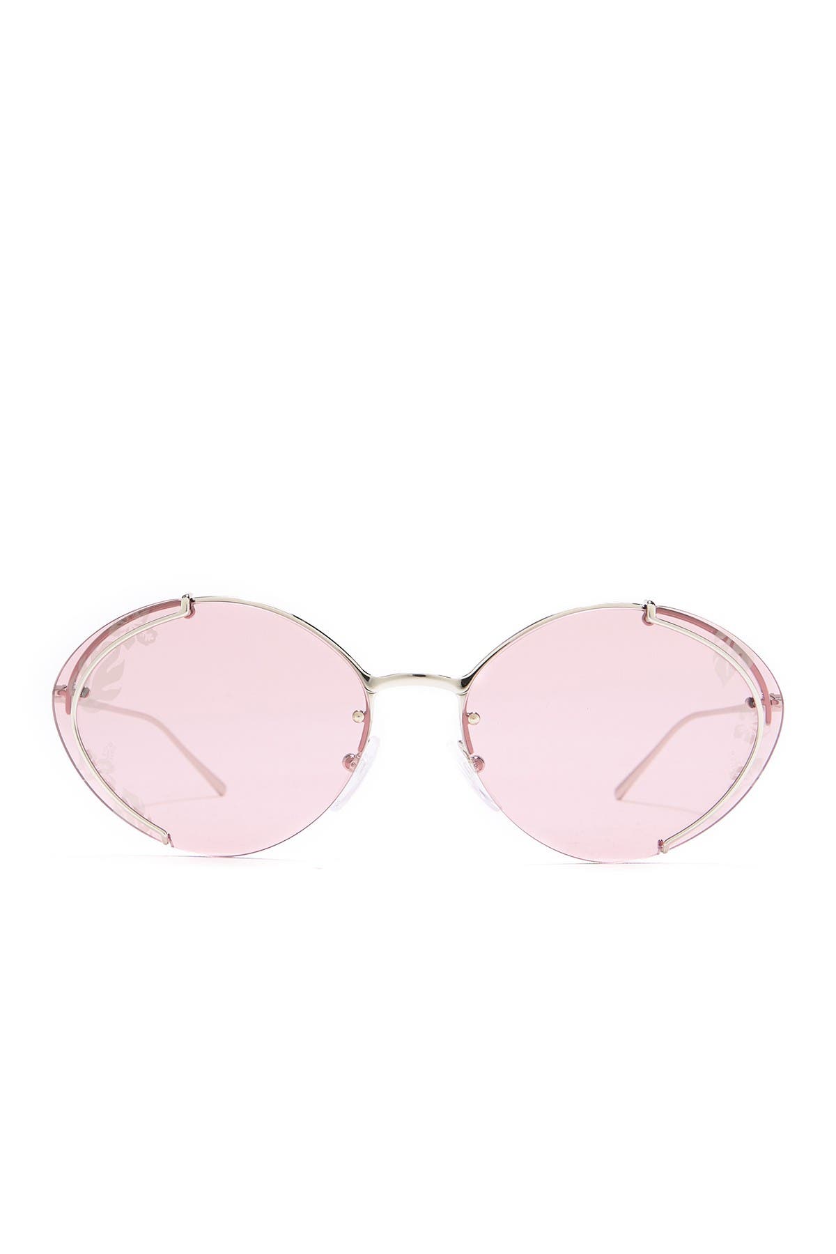 prada hibiscus 63mm oval sunglasses