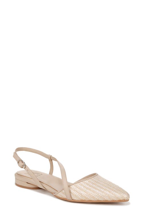 Shop Naturalizer Hawaii Pointed Toe Slingback Flat In Opal Natural/tan Fabric
