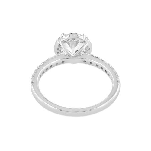 Asany Love Grown Collection 14k White Gold Round Cut Lab Grown Diamond Halo Engagement Ring In 14k White Gold
