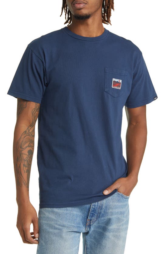 Vans Outdoor Club Short Sleeve T-shirt In Dress Blues
