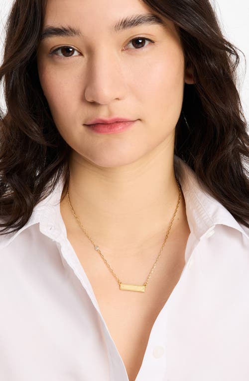 Shop Kate Spade New York Sam Icon Bar Necklace In Clear/gold.