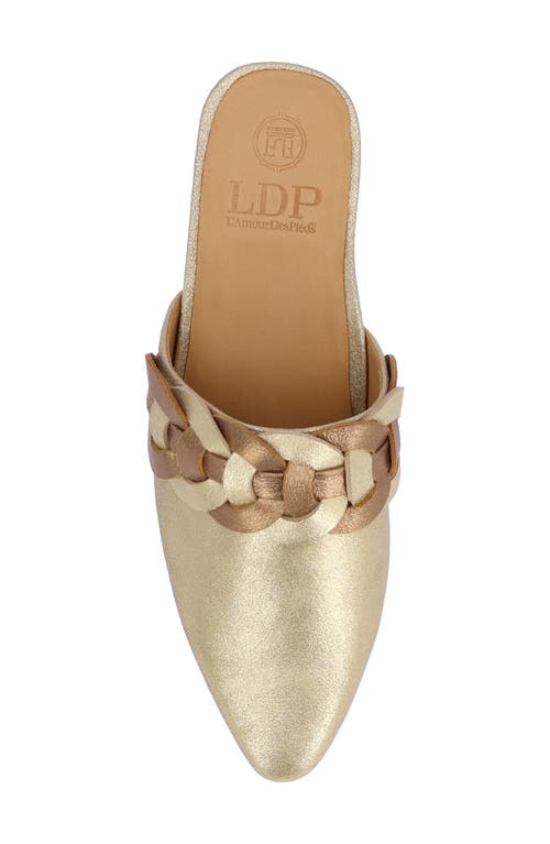 Shop L'amour Des Pieds Baruna Mule In Gold/bronze