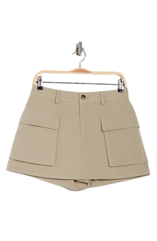Shop Elodie Cotton Cargo Pocket Shorts In Olive