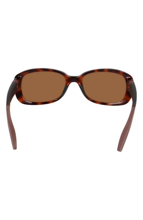 Shop Nike Epic Breeze 135mm Rectangular Sunglasses In Tortoise/brown