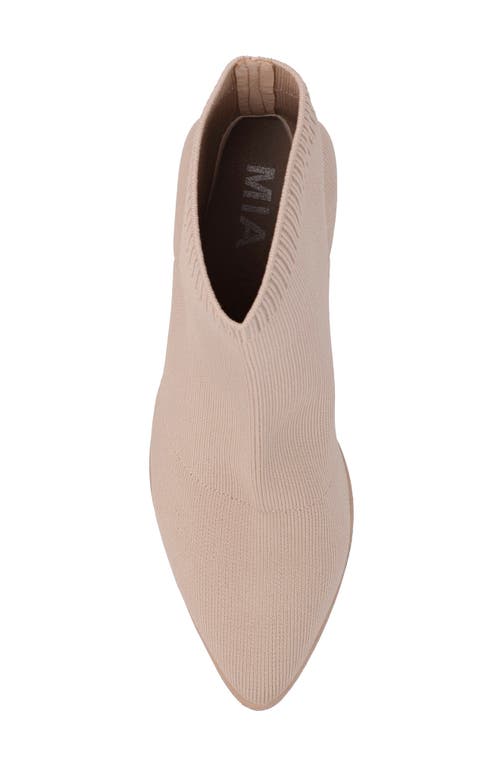 Mia Draxton Pointed Toe Bootie In Oatmeal