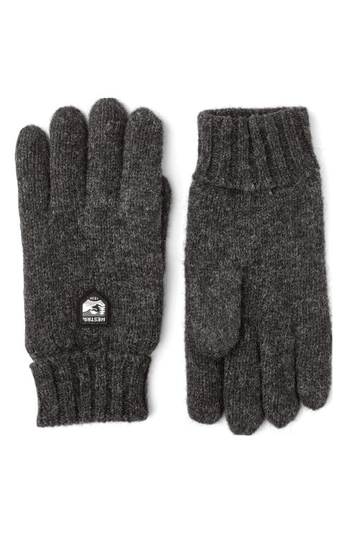 Wool Blend Gloves in Charcoal