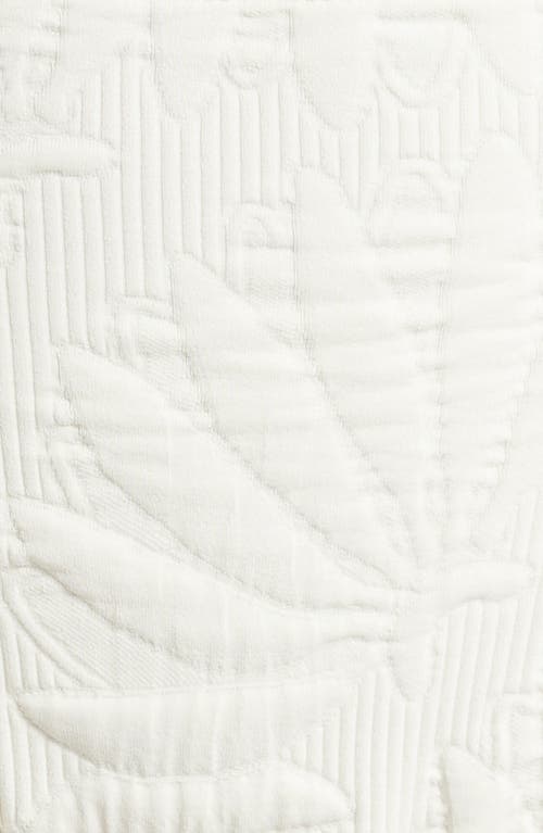 Farm Rio Banana Matelasse High Waist Bikini Bottoms In Off-white