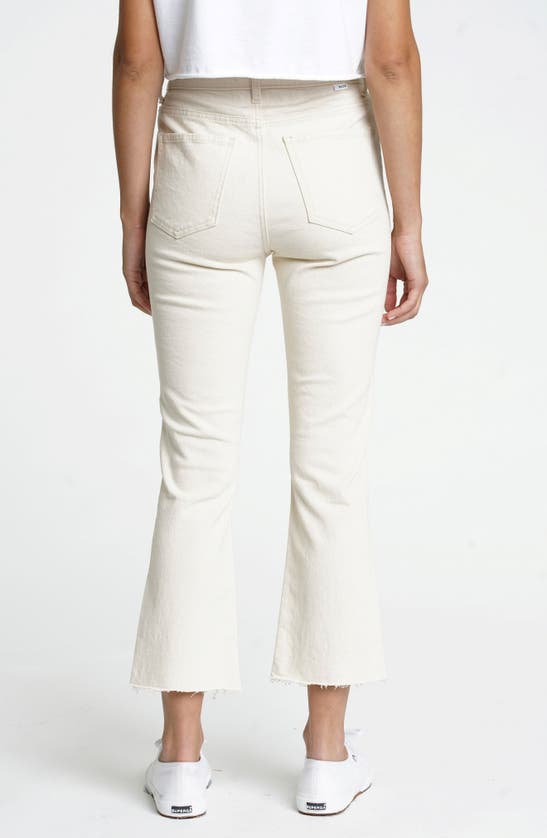 Daze Shy Girl Distressed Crop Flare Jeans In Raw Cut