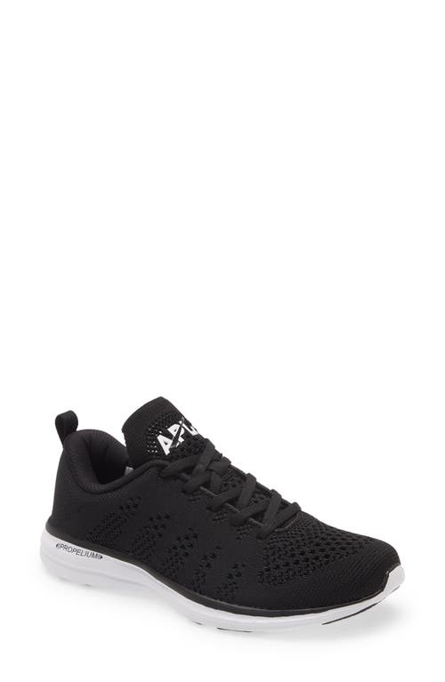 APL TechLoom Pro Knit Running Shoe in Black /White /Black