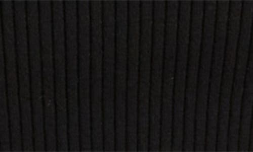 Open Edit Rib Long Sleeve Turtleneck Sweater Dress In Black