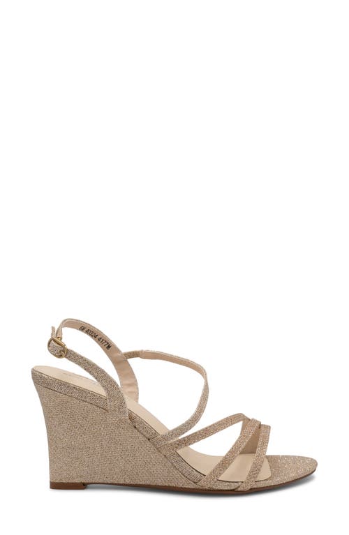 Shop Touch Ups Phyllis Shimmer Wedge Sandal In Champagne