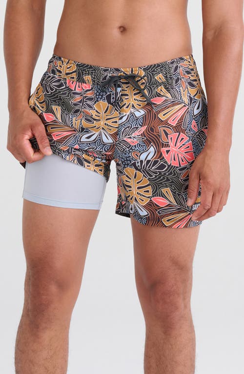 SAXX SAXX OH BUOY STRIPE 2-IN-1 HYBRID SHORTS