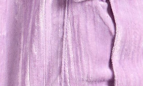 Shop Tractr Kids' Crushed Velveteen Cargo Pants In Lilac