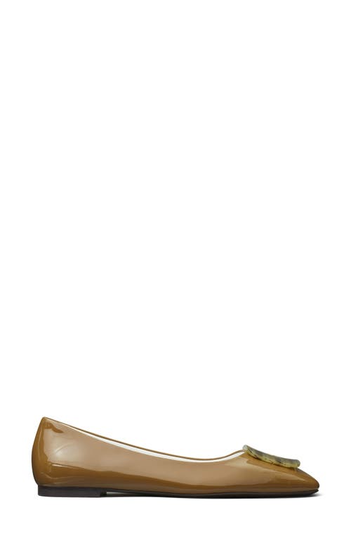 Shop Tory Burch Georgia Ballet Flat In Almond Oats