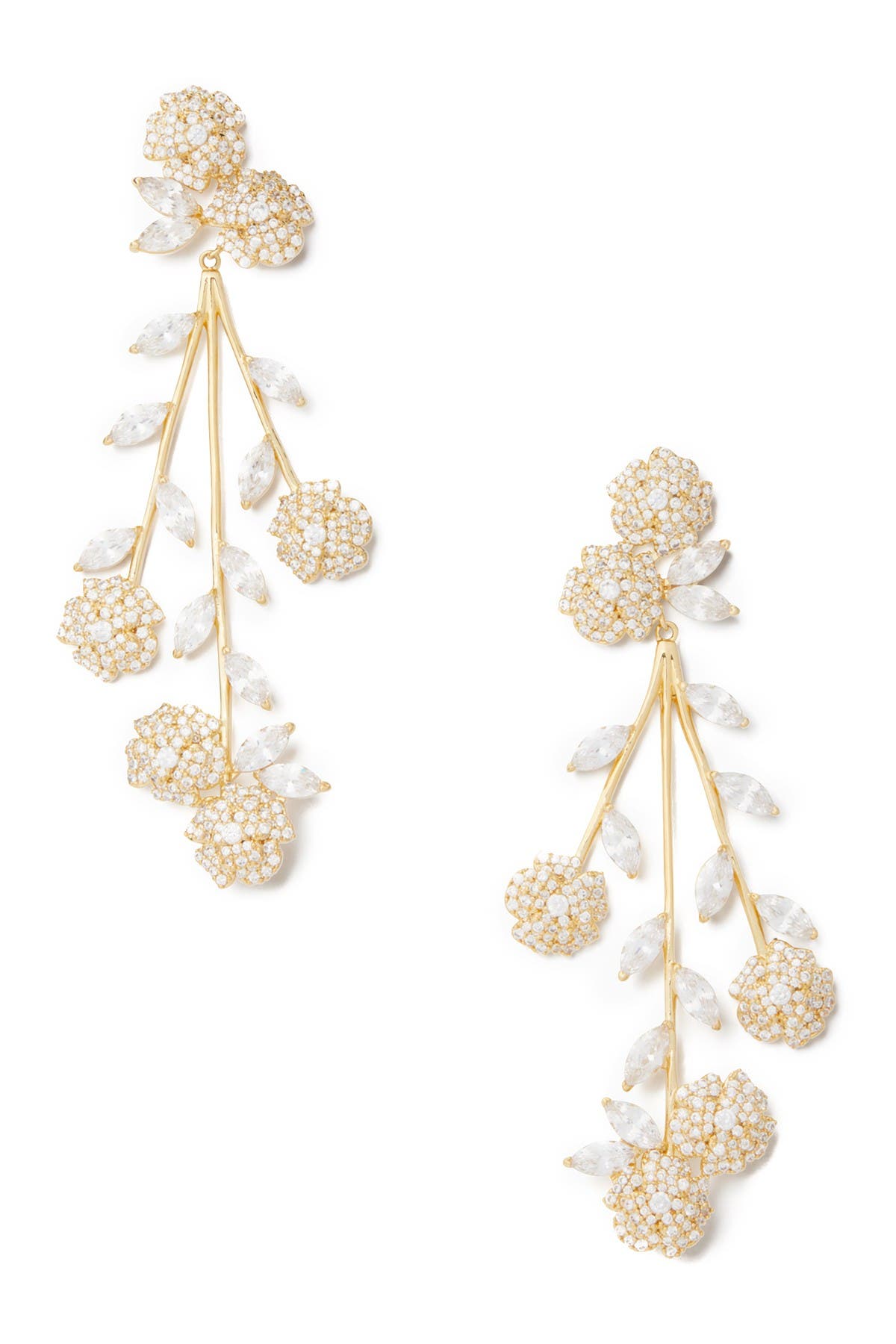Kate Spade Cz That Special Sparkle Statement Earrings In Clear/gold