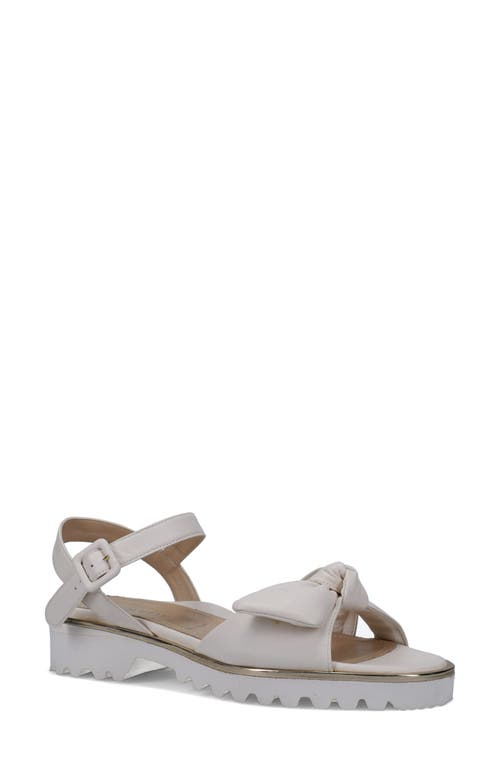 Ron White Cairi Leather Knot Ankle-strap Sandals In Ice