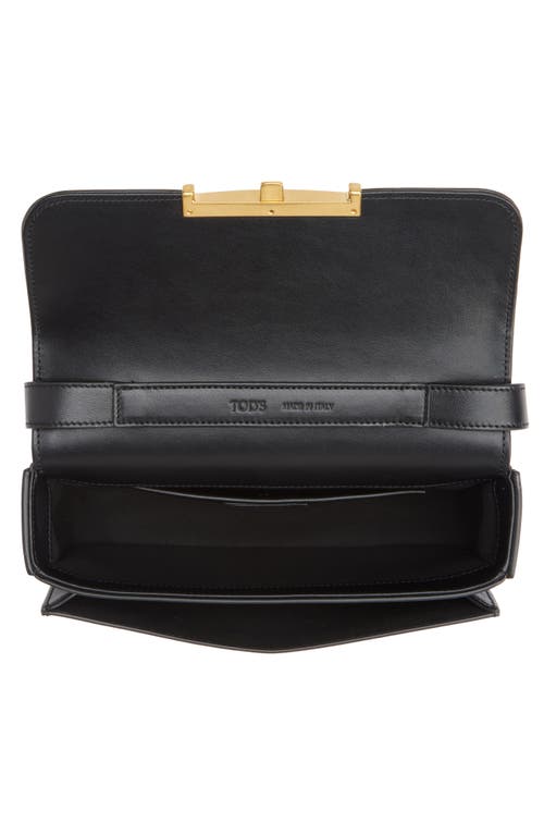 Shop Tod's Micro T-timeless Leather Shoulder Bag In Nero