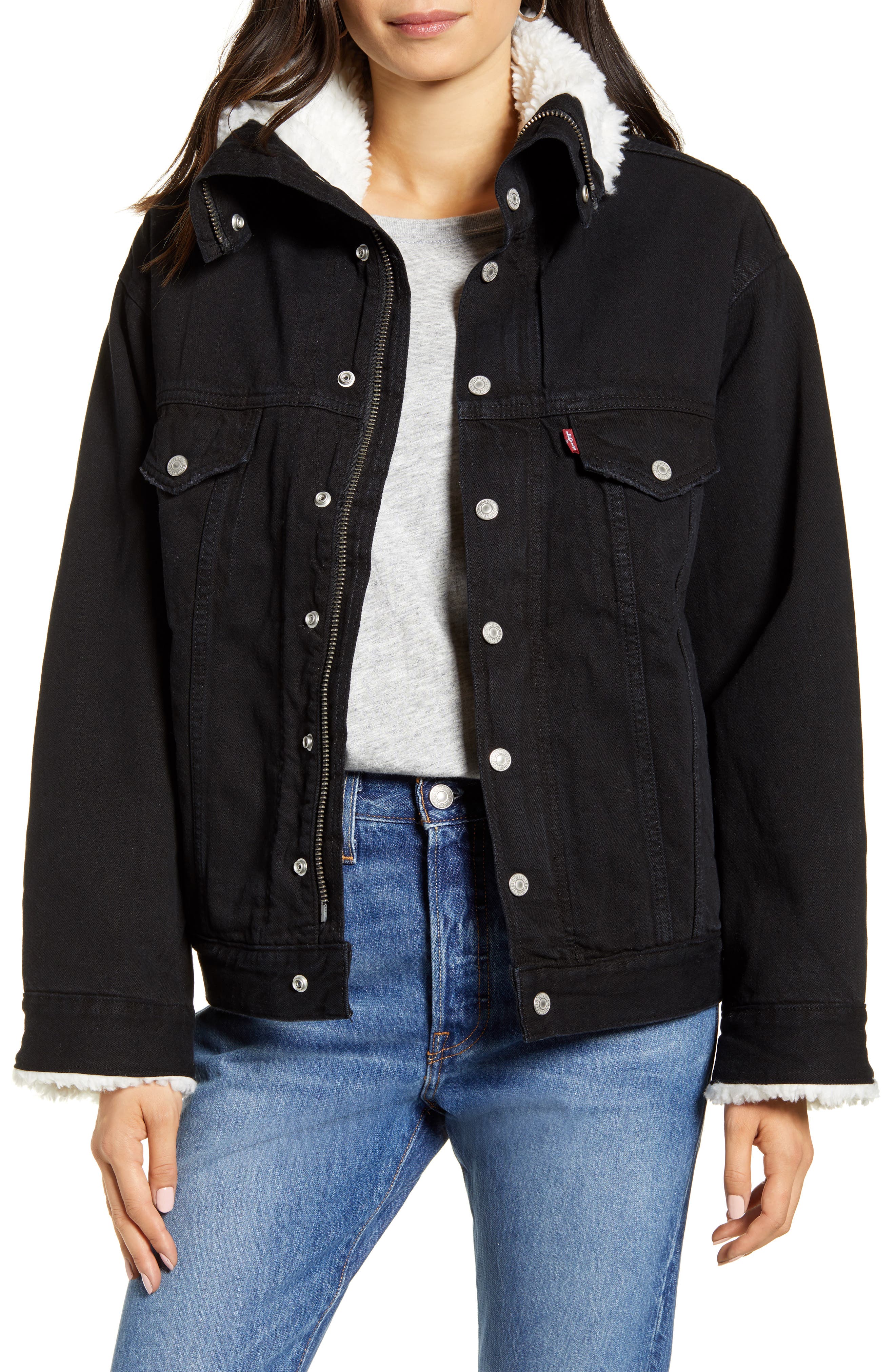 Levis® Dad Faux Shearling Lined Denim Jacket Nordstrom