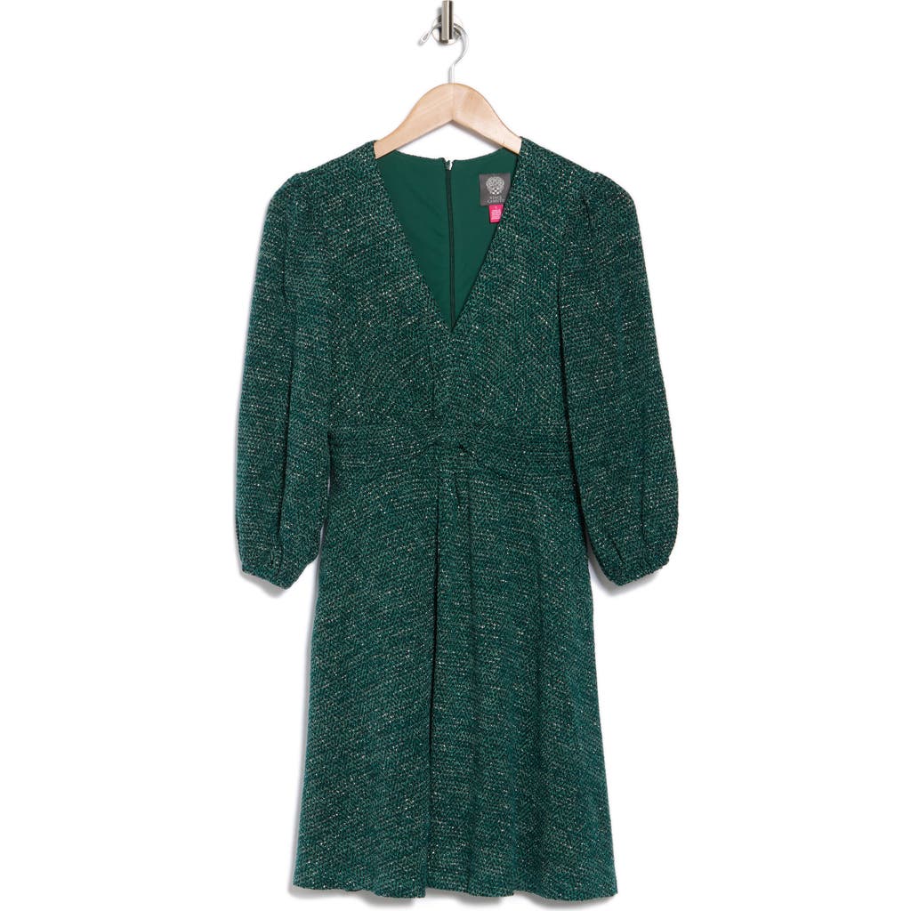 VINCE CAMUTO VINCE CAMUTO TWIST FRONT LONG SLEEVE MIDI DRESS