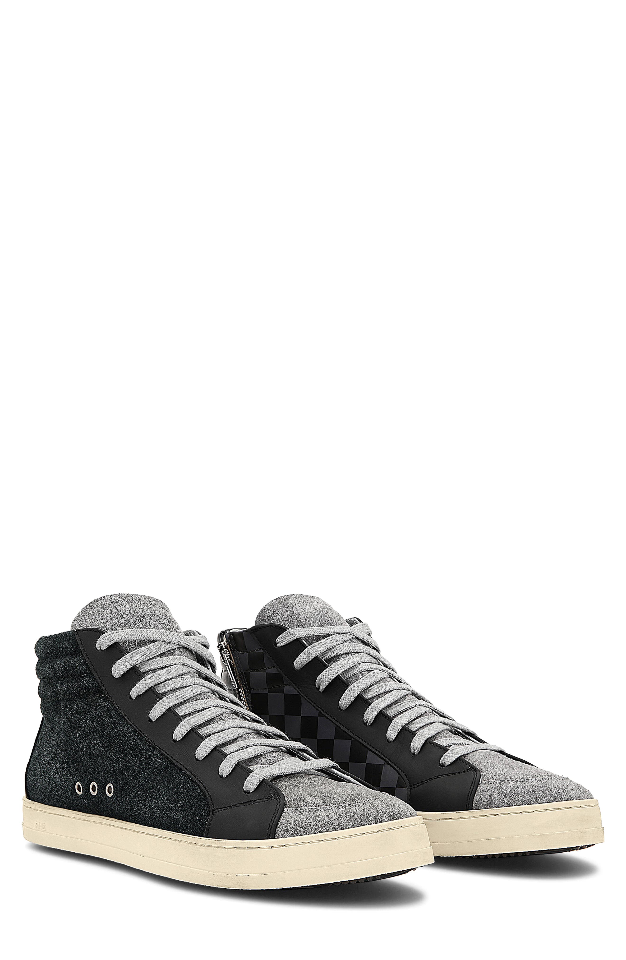 p448 metallic high top sneaker