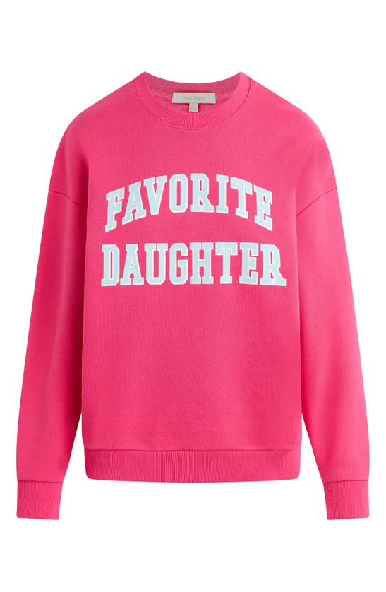 Shop Favorite Daughter Collegiate Cotton Blend Sweatshirt In Beetroot